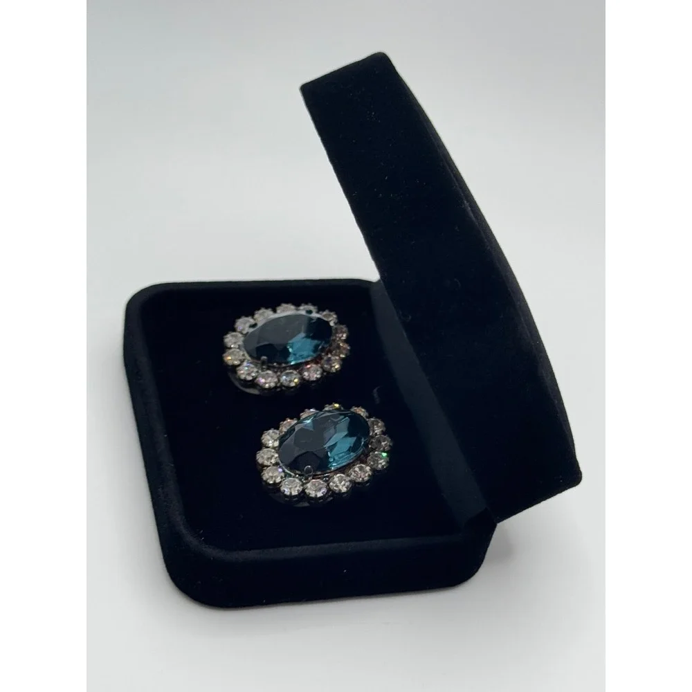 The‎ Miniature Crown Jewel Collection Russian Imperial Orb Detail Clip Earrings - Picture 7 of 11